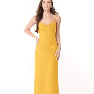 Azazie Mai Bridesmaid Dress Yellow Marigold